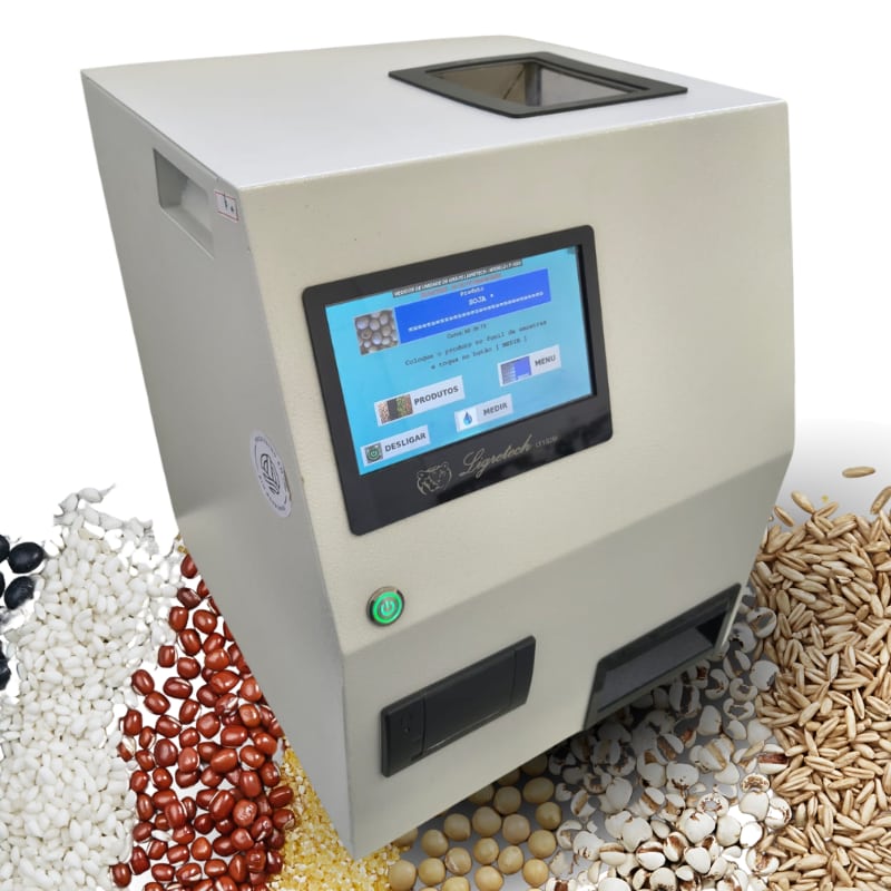 LT-1020i cercado por diferentes grãos: feijão, soja, arroz e aveia